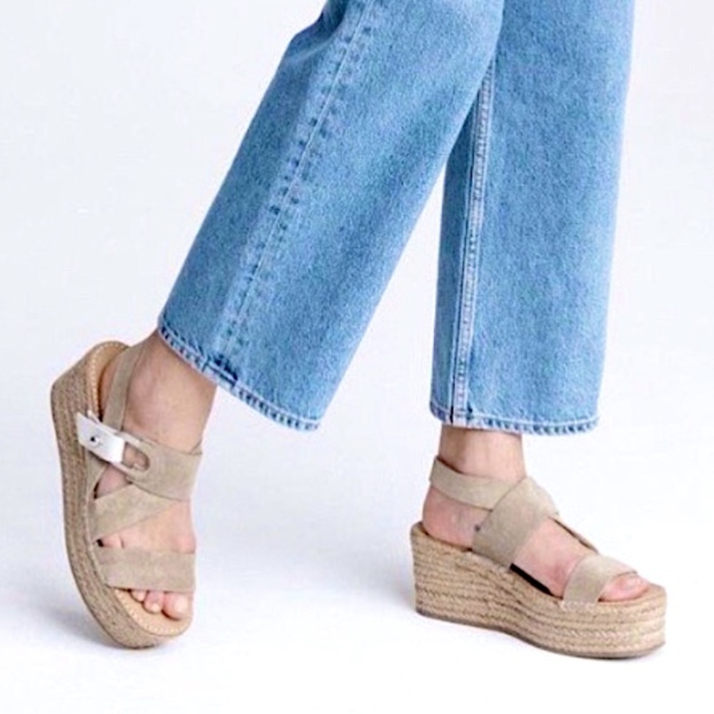 Rag and Bone August Espadrille - Leather Platform Sandal